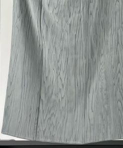 小紋 身丈154cm 裄丈62.5cm S 袷 木目 灰色 正絹 秀品 中古